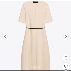 Zara Cream Long Sleeve Dress